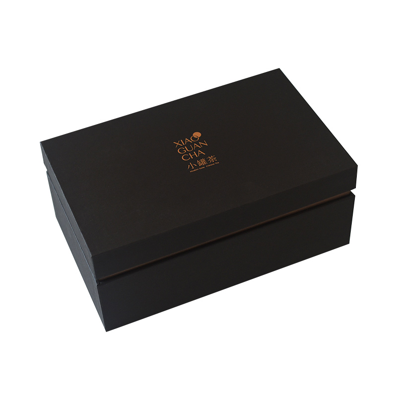OEM Custom Design Customized Luxury Big Black Cardboard Carton Manufacturer China Tea Box Packaging